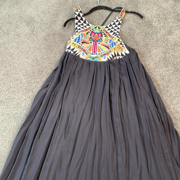 ASO Zoe Hart Hart of Dixie Mara Hoffman Cosmic Fountain Embroidered Maxi Dress - Picture 4 of 8